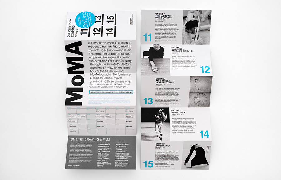 performance on line brigitta bungard moma museum flyers